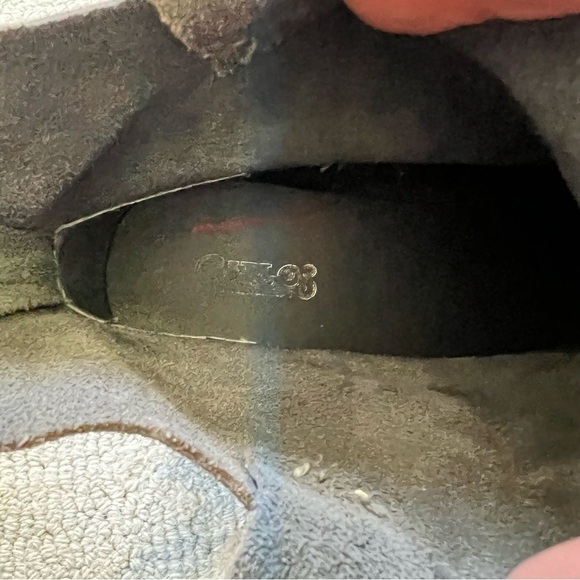 SUEDE CARLOS SANTANA GRAY SLOUCH BLOCK HEEL ANKLE BOOTIES SIZE 8 - Picture 5 of 7